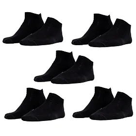 ponožky (set 5 párů) URBAN CLASSICS - Logo No Show - TB2157-black 39-42