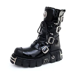 NEW ROCK Bizarre Boots (313-S1) Black Černá 36