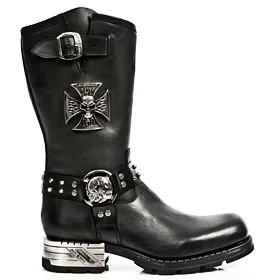 NEW ROCK ITALI ANTIK MOTOROCK T.ACERO Černá 45
