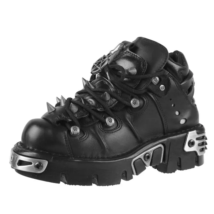 NEW ROCK Prick Shoes (110-S1) Black Černá 36